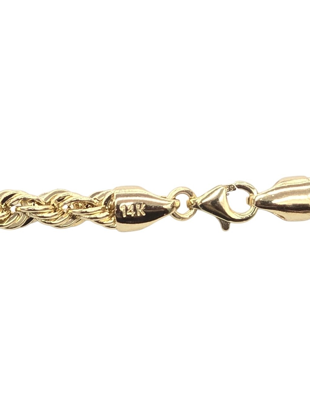 14k Real Gold Rope Chain 5mm 22 Inches - Picture 10 of 11